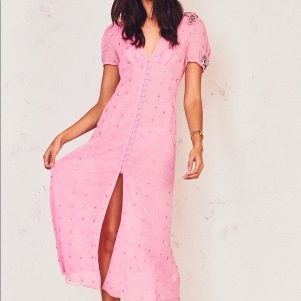 NWT Never Worn RARE Pink LoveShackFancy Delaney Dress - Size 6